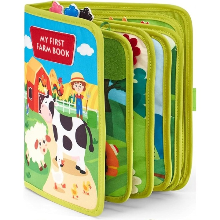 Carte senzoriala educativa din fetru Montessori pentru cei mai mici copii