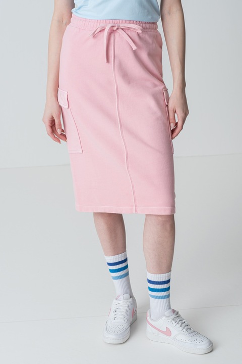 United Colors of Benetton, Fusta cargo cu croiala dreapta, Roz pastel