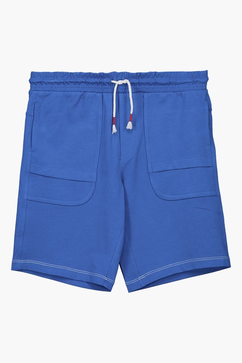 United Colors of Benetton, Bermude de bumbac cu snur, Albastru royal