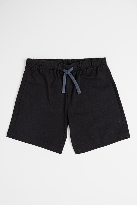 United Colors of Benetton, Pantaloni scurti cu snur si buzunar pe partea din spate, Negru