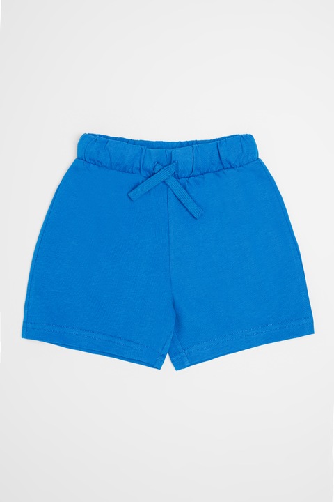 United Colors of Benetton, Pantaloni scurti din bumbac cu talie ajustabila, Albastru royal