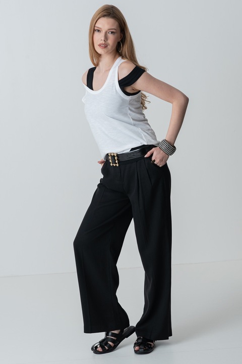 United Colors of Benetton, Топ с овално деколте, Бял