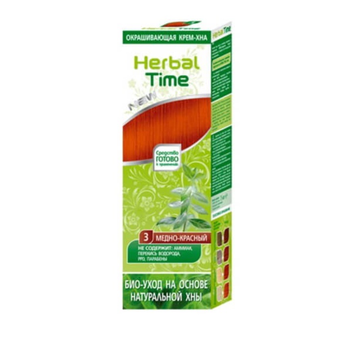 Vopsea de par HERBAL TIME, roscat deschis, fara amoniac, 150ml