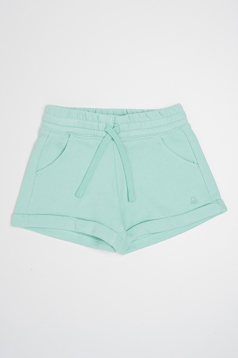 United Colors of Benetton, Pantaloni scurti cu snur de ajustare in talie, Verde persan