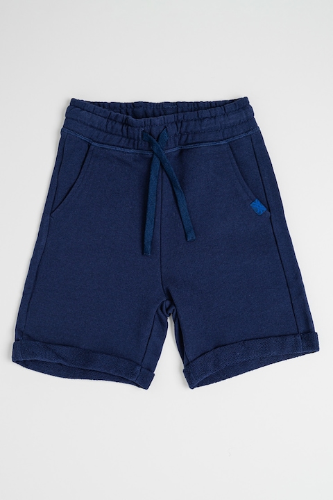 United Colors of Benetton, Pantaloni scurti de bumbac cu talie ajustabila, Bleumarin