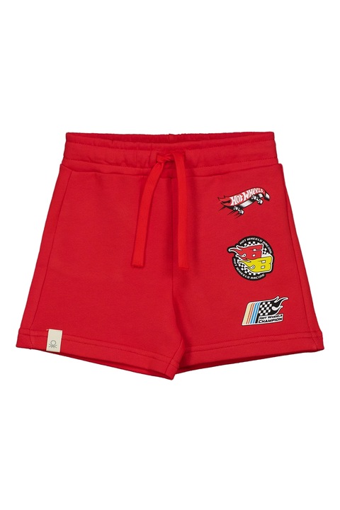 United Colors of Benetton, Pantaloni scurti cu imprimeu discret, Rosu