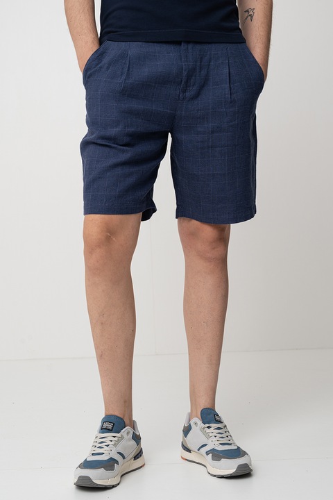 United Colors of Benetton, Чино бермуди с лен, Тъмносин