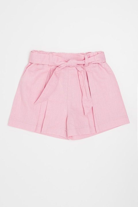 United Colors of Benetton, Pantaloni scurti din amestec de in, Roz