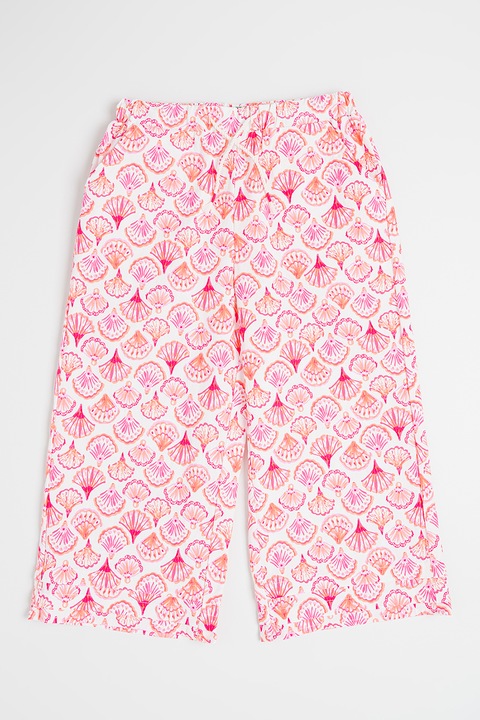 United Colors of Benetton, Mintás nadrág, Törtfehér/Rózsaszín