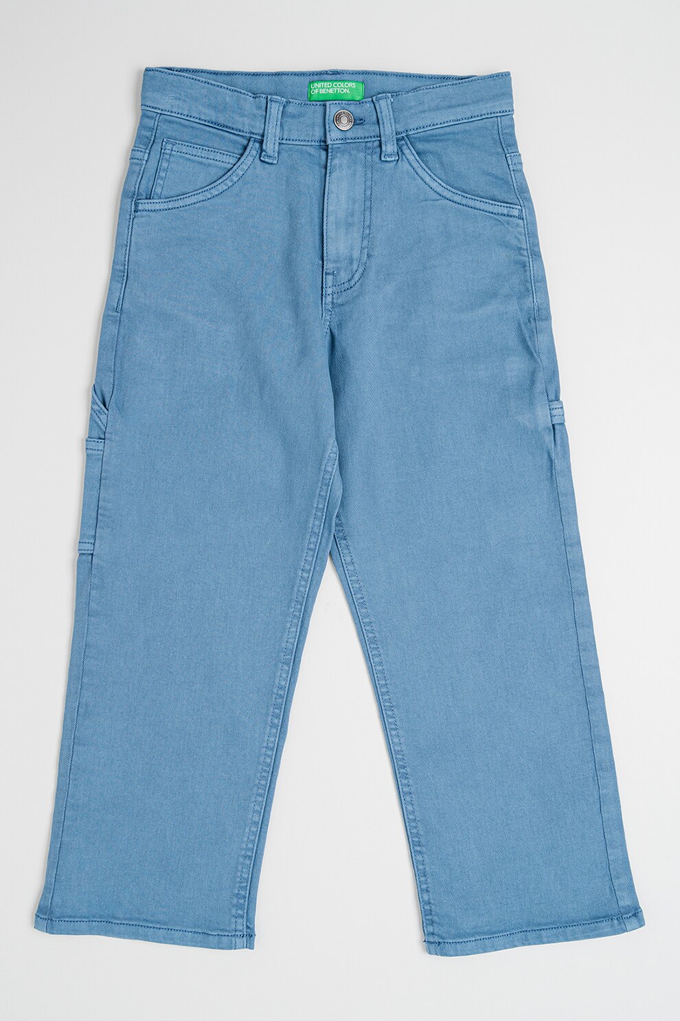 United Colors of Benetton, Blugi regular fit, Albastru prafuit, 130 CM