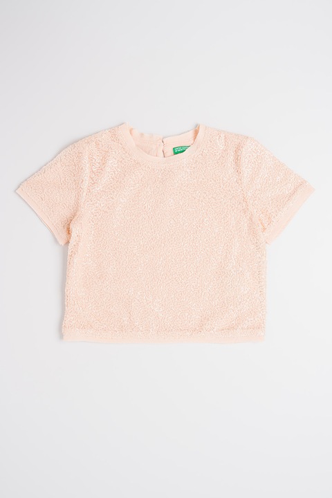 United Colors of Benetton, Kerek nyakú egyszínű póló, Lazacszín