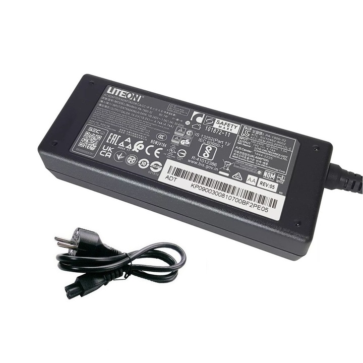 Зарядно за лаптоп Acer 19V 4.74A 65W, конектор 5.5x1.7mm, модел 25.JGZJ2.001, KP.09003.008, PA-1900-32, класическа форма