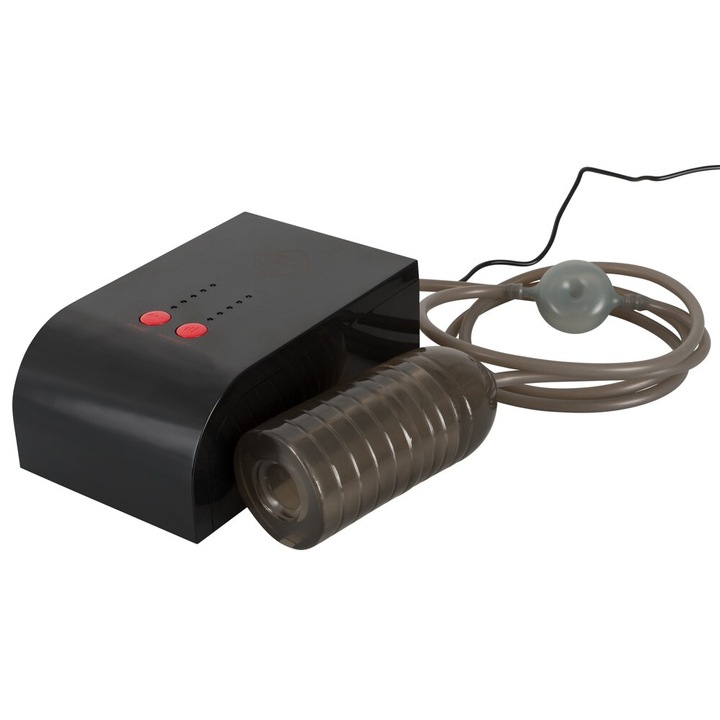 Pompa penis, Suck, 5 niveluri de intensitate, 5 viteze, negru, 20x13x8 cm