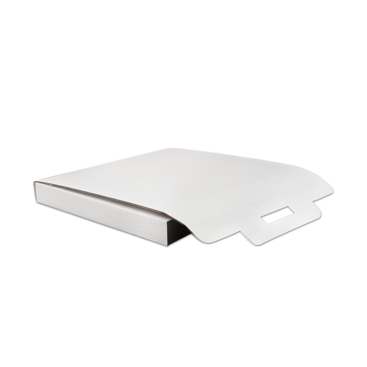 Cutie depozitare pentru placi vinil, Kapak, 33x33x3cm, 3 straturi, alb