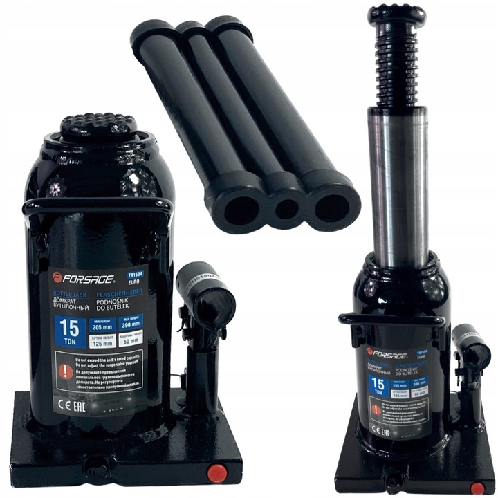 Elevator hydraulic Forsage 15000kg, inaltime ridicare 205-390mm, greutate 7.3kg