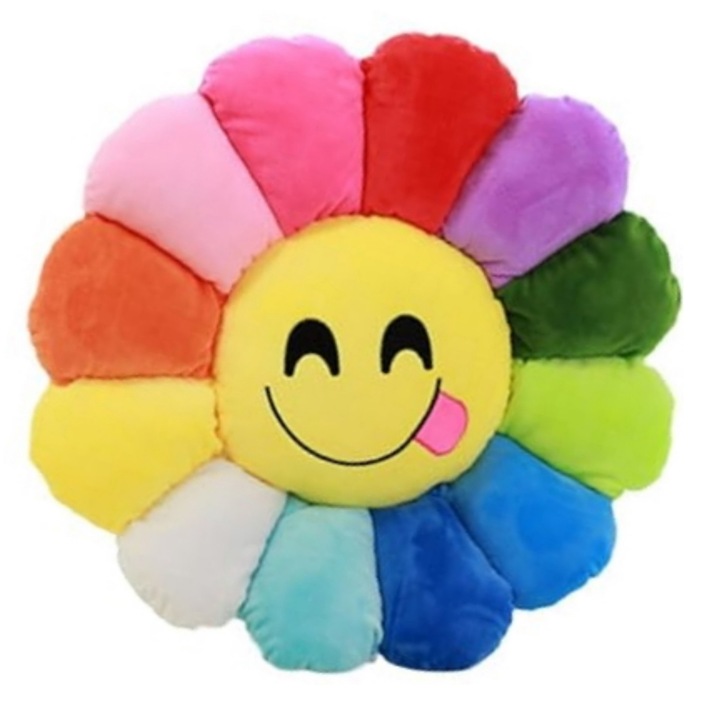 Perna floare decorativa, Fata zambitoare, Multicolora, 50 cm