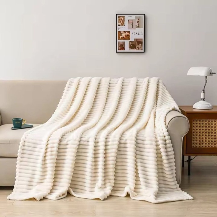 Patura cocolino, Casa de Vis, pat dublu, multicolor, 200 x 220 cm, AC-49