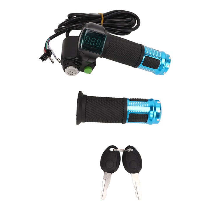 Manere acceleratie bicicleta electrica, cu blocare, 12V-99V, dimensiuni 343g