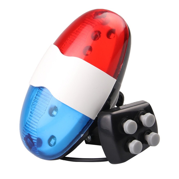 Sonerie electronica pentru bicicleta, Enforose, 6 LED-uri, rezistent la apa