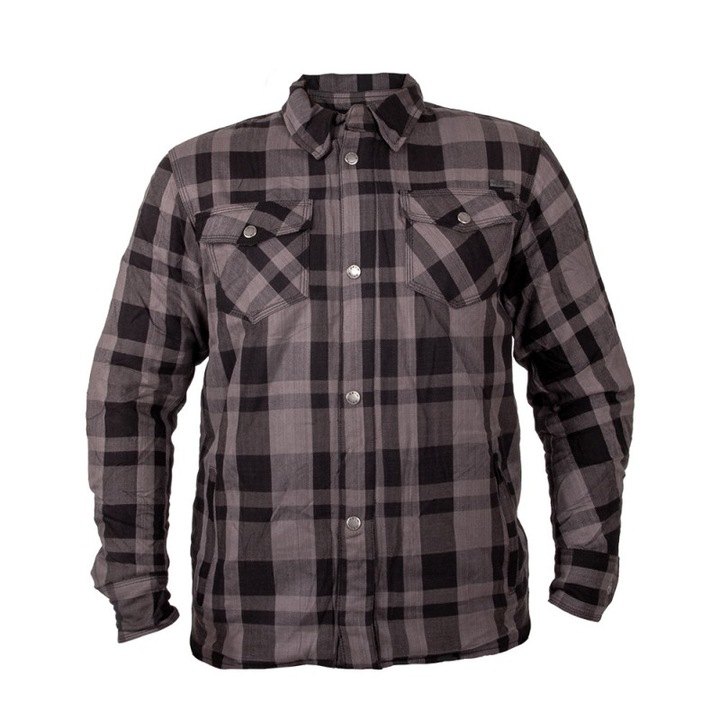 Camasa Moto W-TEC Terchis EVO, L, Gri / Negru