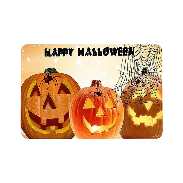 Halloween bejárati szőnyeg, nedvszívó, narancssárga, 40x60x0.7cm
