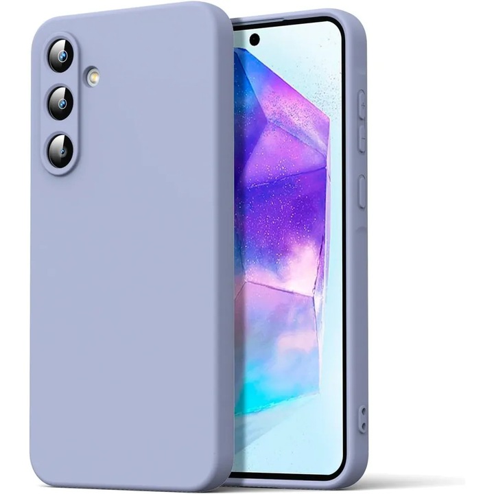 Husa Soft Touch, slim, ALC Mobile, anti soc, compatibila cu Samsung Galaxy A56, Lila Tpu