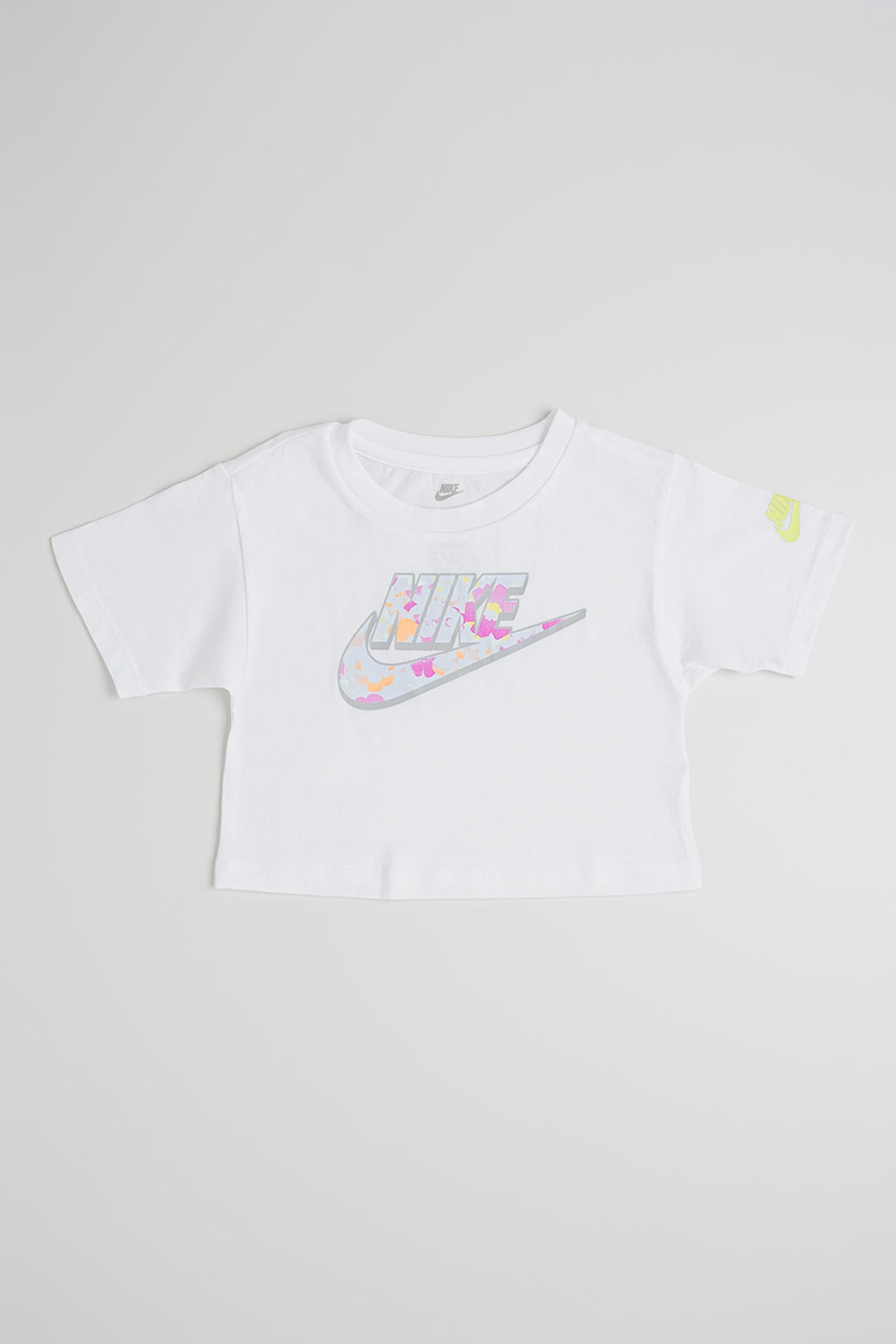 Nike, Trico din amestec de bumbac cu logo, Portocaliu, Alb optic, Roz, 92-98 CM