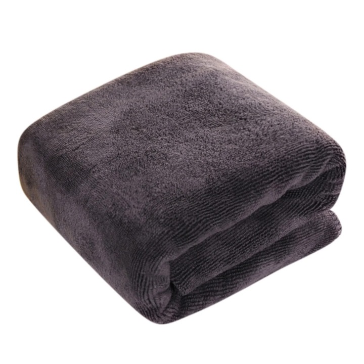Prosop de baie ZYBLSSBB LSM36-BCS0417812, coral fleece din bumbac turcesc, 700 GSM, gri, 35 x 70 in (89 x 178 cm)