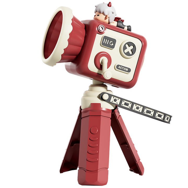 Ventilator video retro, 3 in 1, tip portabil/desktop/tavan, 3 viteze, detasabil, unghi reglabil, incarcare USB, roz