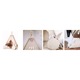 Cort pentru copii Teepee cu 3 perne Cloud Bunny Dream Catcher Bej