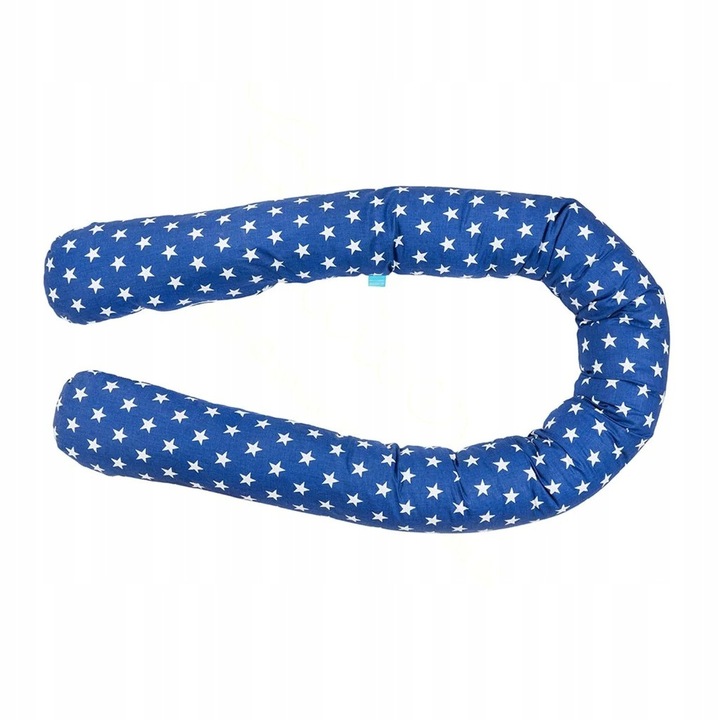 Perna de protectie pentru patut 200x12cm Moale Flexibil Stele Bleumarine