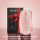 Мишка NETSTAT®️, Безжична, Безшумно Кликване, 3 Връзки Multi-Device, Bluetooth 5.1, 2.4GHz USB, Type-C & USB-A, Слим и Преносима, Батерия 450mAh, 1600 DPI, Ергономична, Офис и Геймърска, Лаптоп, Таблет, Windows, macOS, Android, Тиха, Розова