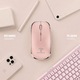 Мишка NETSTAT®️, Безжична, Безшумно Кликване, 3 Връзки Multi-Device, Bluetooth 5.1, 2.4GHz USB, Type-C & USB-A, Слим и Преносима, Батерия 450mAh, 1600 DPI, Ергономична, Офис и Геймърска, Лаптоп, Таблет, Windows, macOS, Android, Тиха, Розова