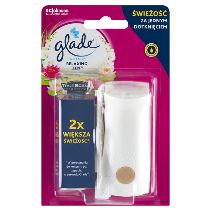 Ароматизатор за стая Glade Relaxing Zen, 1 брой, технология True Scent, 75мл