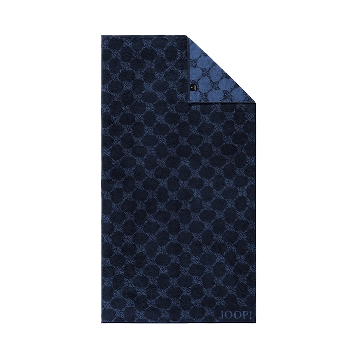 JOOP! кърпа за баня, 50 х 100 см, колекция Cornflower, 100% памук, висяща, бързо абсорбира вода, премиум, елегантна, интегрирано лого, тъмносиня