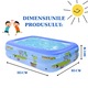 Piscina Gonflabila Pentru Copii Gardeon® M, Dimensiuni 115 x 85 x 30 cm, Dreptunghiulara, Albastru-Alb, Material Premium Vinil, Instalare Rapida si Simpla, 2 Inele Gonflabile, Baza Gonflabila Pentru Un Plus De Confort