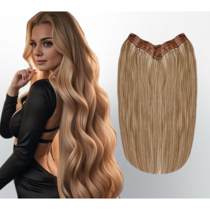 Tresa de par V-SHAPE Blond Aluna, 60 cm