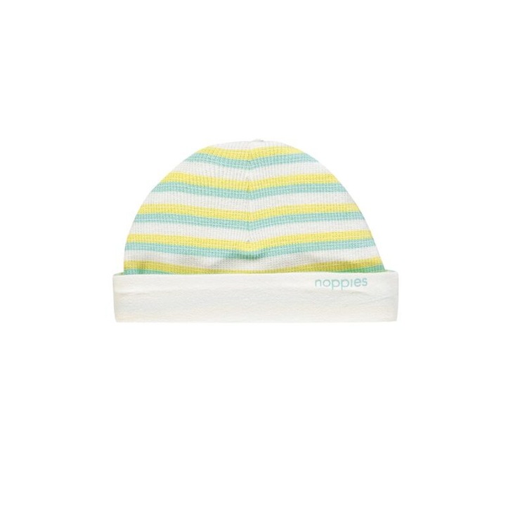 Caciula bebe, Noppies, Piqua, din bumbac cu dungi, Multicolor