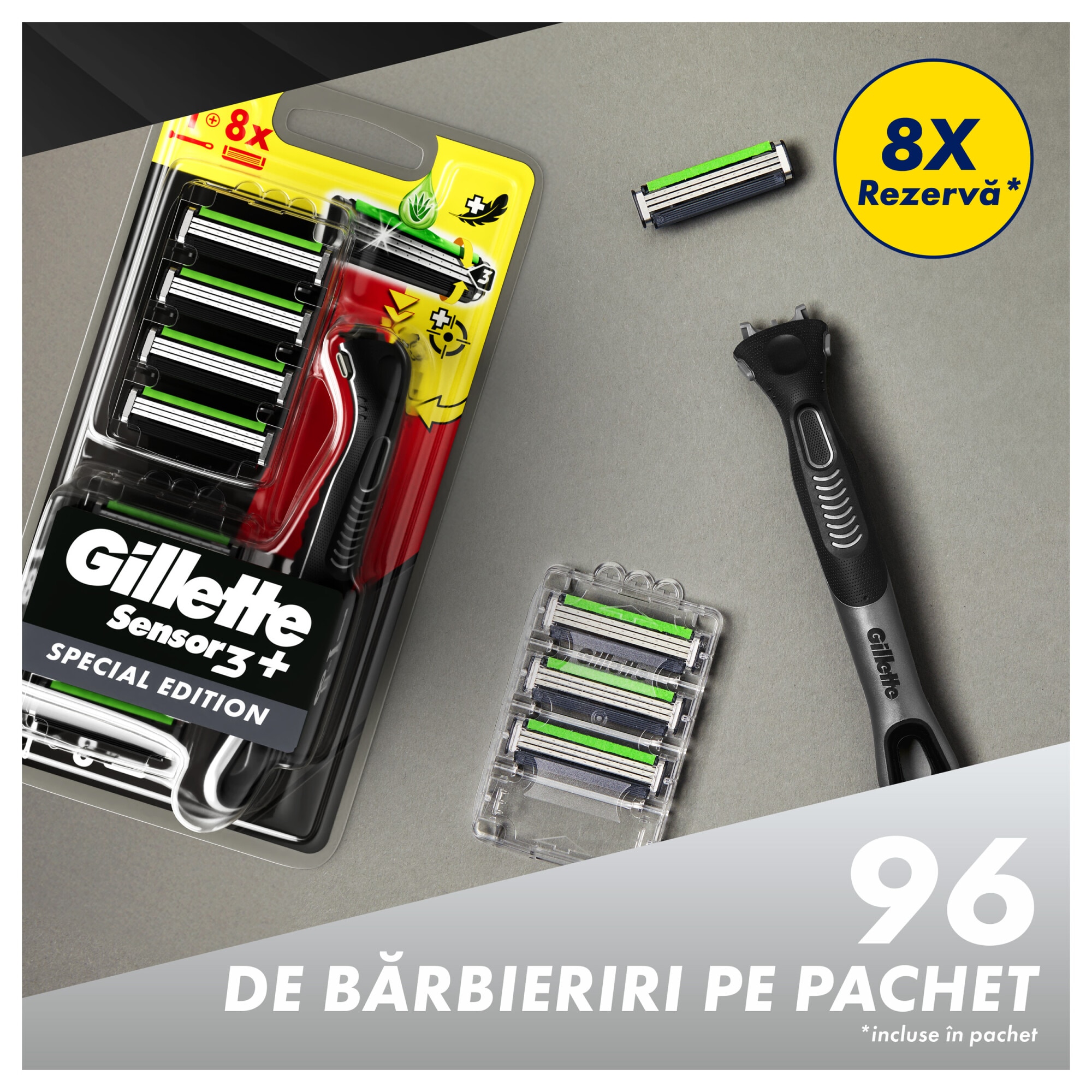 ⭐︎Angellirブラレット3点セット M-L 　グリーン・ブラック・レッド⭐︎ Rezrve aparat de ras Gillette Sensor 3+ Special Edition, 8 buc