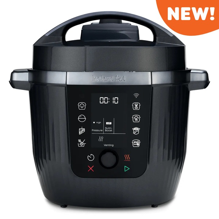 Multicooker Instant Pot PRO MAX 5.7L, vas intern din Inox, 10 functii, control la distanta prin Wi-Fi, 1000-1200W, Negru