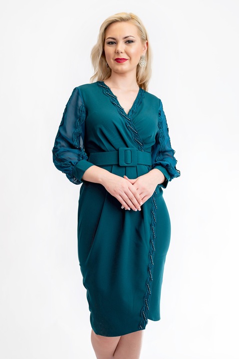 Rochie Dama Mira Verde Inchis, Verde inchis, M