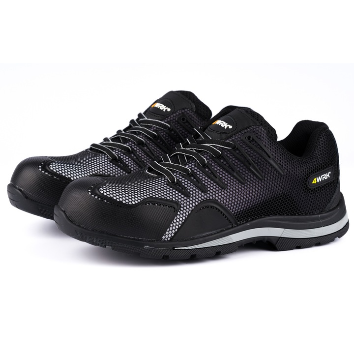 Pantofi De Lucru Cu Protectie, Hades, 4Wrk, Alrakis S3 Blb, Marimea 47, Gri/Negru, Lungimea Brantului 31 Cm, Material Poliuretan, Clasa De Protectie S3, Brant Din Mesh/Pu, Talpa Din Poliuretan Cu Densitate Dubla, Pentru Barbati