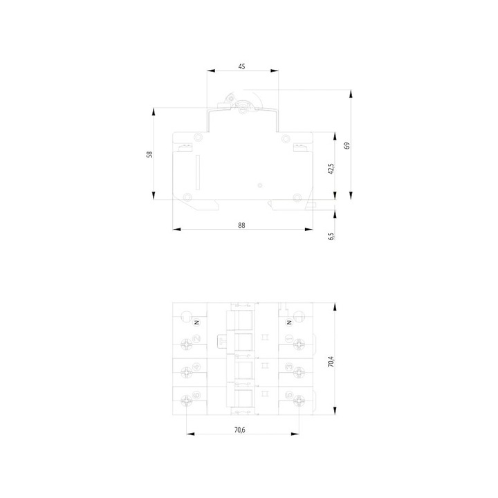 Diferential rcbo kzs-4m 3p+n a b32/0.1 002174407