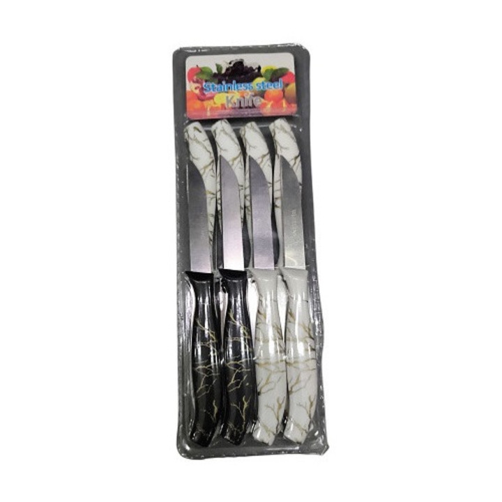 Set 12 cutite pentru fructe, inox-plastic, 15 cm, Clini X-0746
