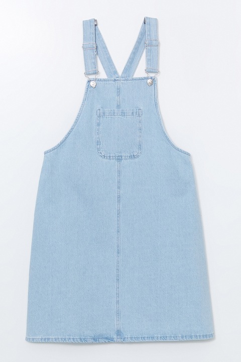 LC WAIKIKI, Sarafan din denim, Albastru pastel, 40