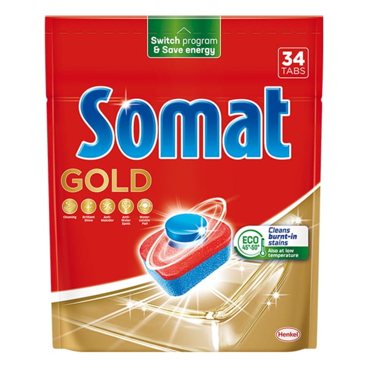 Mosogatószer, Somat, 34 tabletta, eltávolítja a makacs foltokat, 105 g