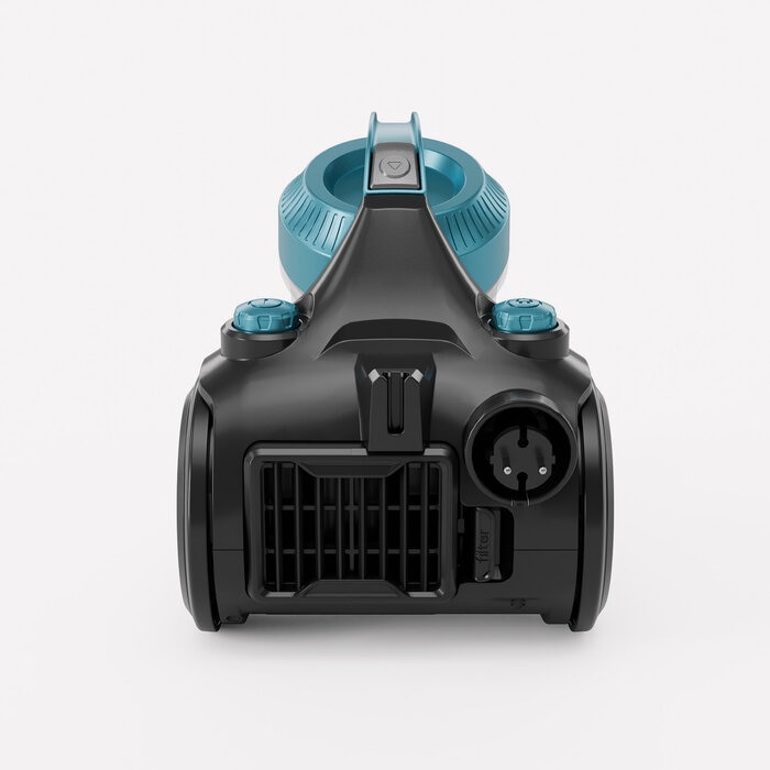 Aspirator fara sac H.Koenig, STC48, pentru toate suprafetele, Tehnologie Cyclonic, capacitate 2 litri, filtru HEPA 12 lavabil, usor de folosit, duza ingusta si perie incluse, 700 W, negru/verde