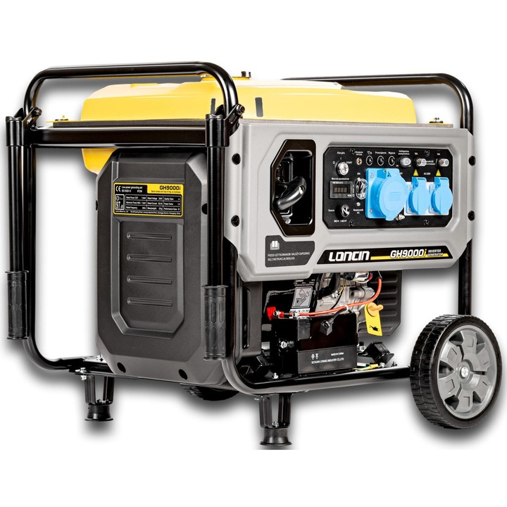 Generator electric invertoare Loncin GH9000I, 7.5 kW, 230V, 2 guri 230V, 1 gura industriala 230V, 57 kg, 628x550x552 mm