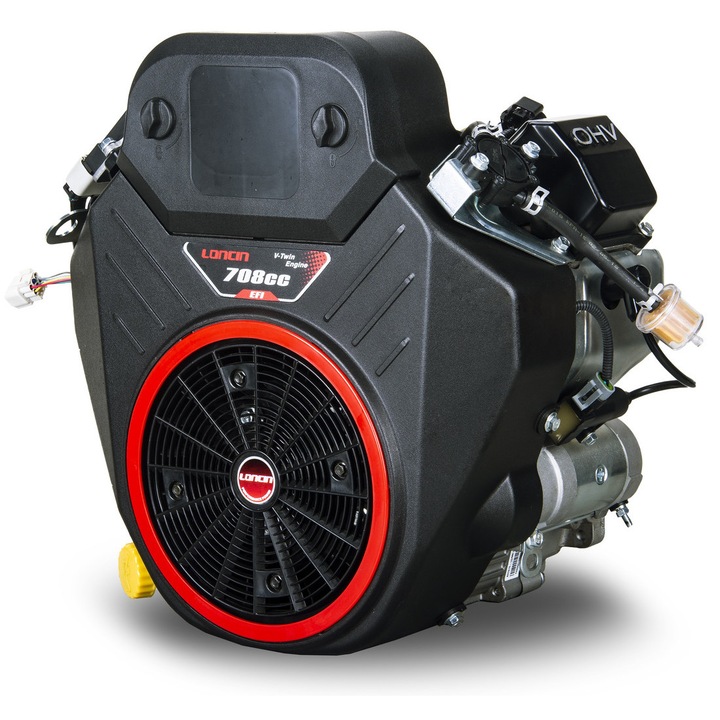 Motor Loncin LC2P77F V-Twin 22 CP 708 cm3, 2 cilindri, 25.4 mm, pentru tractoare
