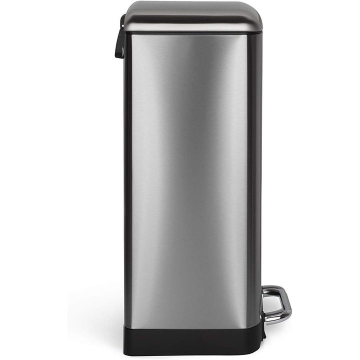 Кош с педали Les Collectors, неръждаема стомана, 30 L, компактен дизайн, подвижна вътрешна кофа, тихо затваряне
